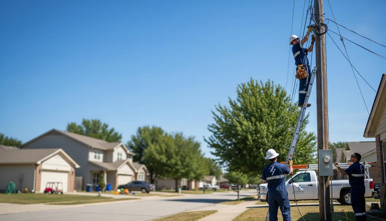 Residential electrician providing installation services in Corsicana, TX